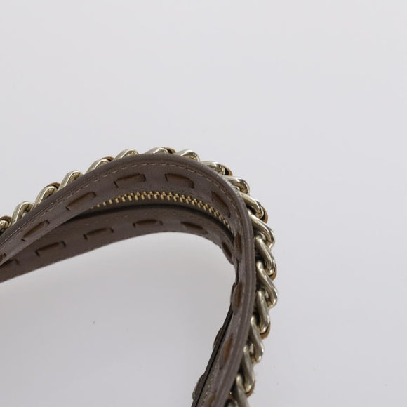 Jimmy Choo Studs Backpack Leather Beige Gold Auth BA7708