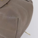 Jimmy Choo Studs Backpack Leather Beige Gold Auth BA7708-16