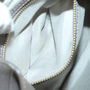 Jimmy Choo Studs Backpack Leather Beige Gold Auth BA7708-24