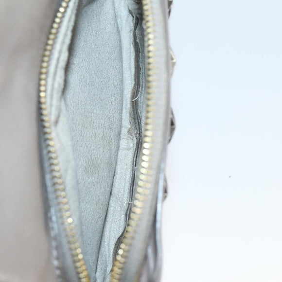 Jimmy Choo Studs Backpack Leather Beige Gold Auth BA7708