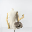 Jimmy Choo Studs Backpack Leather Beige Gold Auth BA7708-27