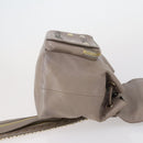 Jimmy Choo Studs Backpack Leather Beige Gold Auth BA7708-3