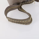 Jimmy Choo Studs Backpack Leather Beige Gold Auth BA7708-8