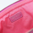 Jimmy Choo Studs Accessory Pouch Leather Pink Auth BA7709-18