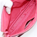 Jimmy Choo Studs Accessory Pouch Leather Pink Auth BA7709-11