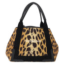 BALENCIAGA Cabas S Tote Bag Canvas Brown 339933 Auth BA7710-2