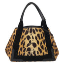 BALENCIAGA Cabas S Tote Bag Canvas Brown 339933 Auth BA7710-3