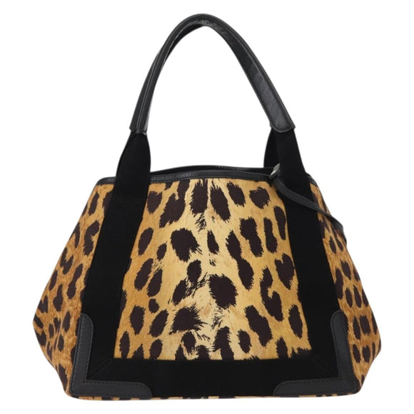 BALENCIAGA Cabas S Tote Bag Canvas Brown 339933 Auth BA7710