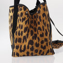 BALENCIAGA Cabas S Tote Bag Canvas Brown 339933 Auth BA7710-4