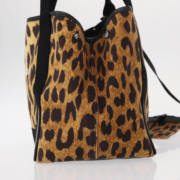 BALENCIAGA Cabas S Tote Bag Canvas Brown 339933 Auth BA7710