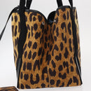 BALENCIAGA Cabas S Tote Bag Canvas Brown 339933 Auth BA7710-5