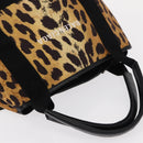 BALENCIAGA Cabas S Tote Bag Canvas Brown 339933 Auth BA7710-6