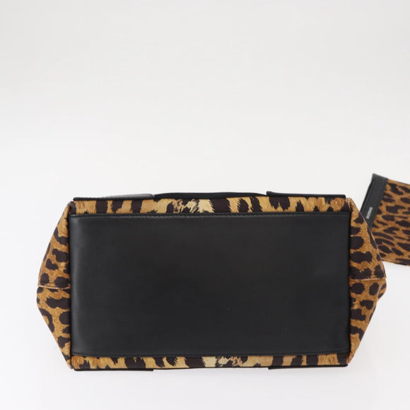 BALENCIAGA Cabas S Tote Bag Canvas Brown 339933 Auth BA7710