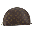 LOUIS VUITTON Monogram Trousse Demi Ronde Cosmetic Pouch M47520 LV Auth BA7711-1