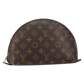 LOUIS VUITTON Monogram Trousse Demi Ronde Cosmetic Pouch M47520 LV Auth BA7711