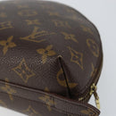 LOUIS VUITTON Monogram Trousse Demi Ronde Cosmetic Pouch M47520 LV Auth BA7711-15