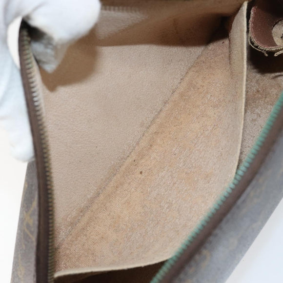 LOUIS VUITTON Monogram Trousse Demi Ronde Cosmetic Pouch M47520 LV Auth BA7711