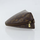 LOUIS VUITTON Monogram Trousse Demi Ronde Cosmetic Pouch M47520 LV Auth BA7711-4