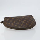 LOUIS VUITTON Monogram Trousse Demi Ronde Cosmetic Pouch M47520 LV Auth BA7711-5