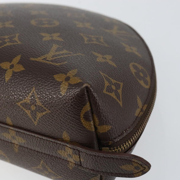 LOUIS VUITTON Monogram Trousse Demi Ronde Cosmetic Pouch M47520 LV Auth BA7711