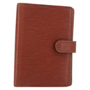 LOUIS VUITTON Epi Agenda PM Day Planner Cover Brown R20053 LV Auth BA7723-1