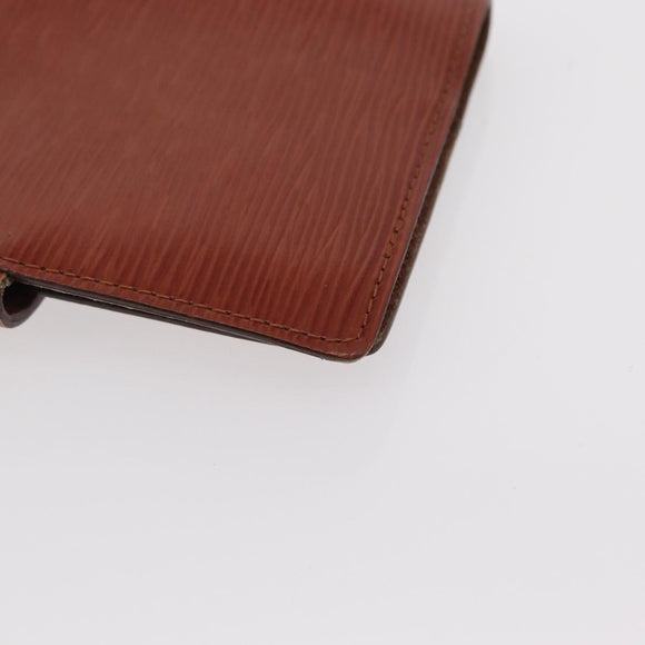 LOUIS VUITTON Epi Agenda PM Day Planner Cover Brown R20053 LV Auth BA7723
