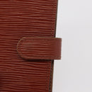 LOUIS VUITTON Epi Agenda PM Day Planner Cover Brown R20053 LV Auth BA7723-17