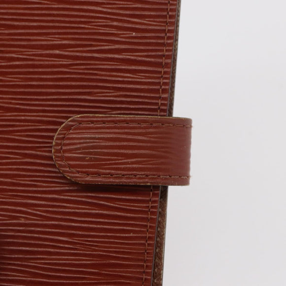 LOUIS VUITTON Epi Agenda PM Day Planner Cover Brown R20053 LV Auth BA7723