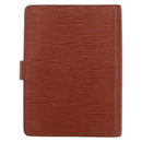 LOUIS VUITTON Epi Agenda PM Day Planner Cover Brown R20053 LV Auth BA7723-2