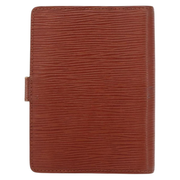 LOUIS VUITTON Epi Agenda PM Day Planner Cover Brown R20053 LV Auth BA7723