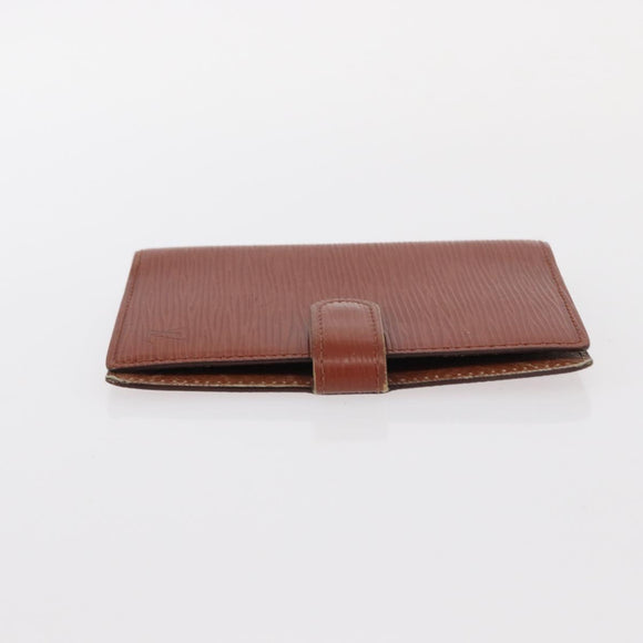 LOUIS VUITTON Epi Agenda PM Day Planner Cover Brown R20053 LV Auth BA7723