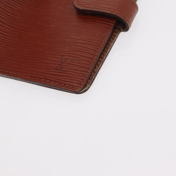 LOUIS VUITTON Epi Agenda PM Day Planner Cover Brown R20053 LV Auth BA7723