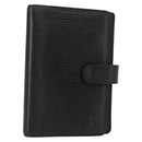 LOUIS VUITTON Epi Agenda PM Day Planner Cover Black R20052 LV Auth BA7724-1