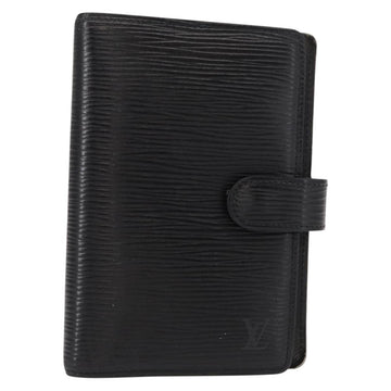 LOUIS VUITTON Epi Agenda PM Day Planner Cover Black R20052 LV Auth BA7724