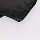 LOUIS VUITTON Epi Agenda PM Day Planner Cover Black R20052 LV Auth BA7724-15