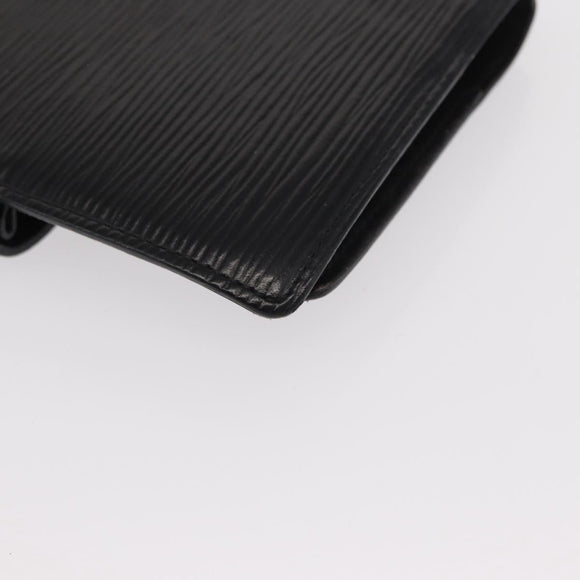 LOUIS VUITTON Epi Agenda PM Day Planner Cover Black R20052 LV Auth BA7724