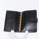 LOUIS VUITTON Epi Agenda PM Day Planner Cover Black R20052 LV Auth BA7724-8