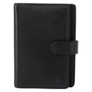 LOUIS VUITTON Epi Agenda PM Day Planner Cover Black R20052 LV Auth BA7724-13