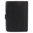 LOUIS VUITTON Epi Agenda PM Day Planner Cover Black R20052 LV Auth BA7724-2