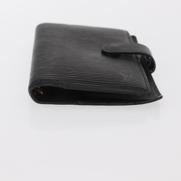 LOUIS VUITTON Epi Agenda PM Day Planner Cover Black R20052 LV Auth BA7724
