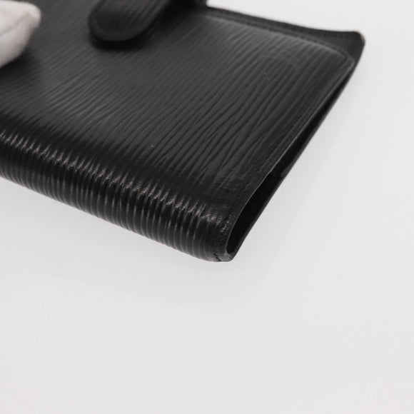 LOUIS VUITTON Epi Agenda PM Day Planner Cover Black R20052 LV Auth BA7724