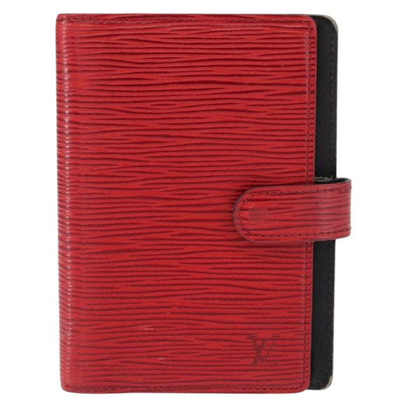 LOUIS VUITTON Epi Agenda PM Day Planner Cover Red R20057 LV Auth BA7725