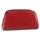LOUIS VUITTON Epi Dauphine PM Pouch Castilian Red M48447 LV Auth BA7726-1