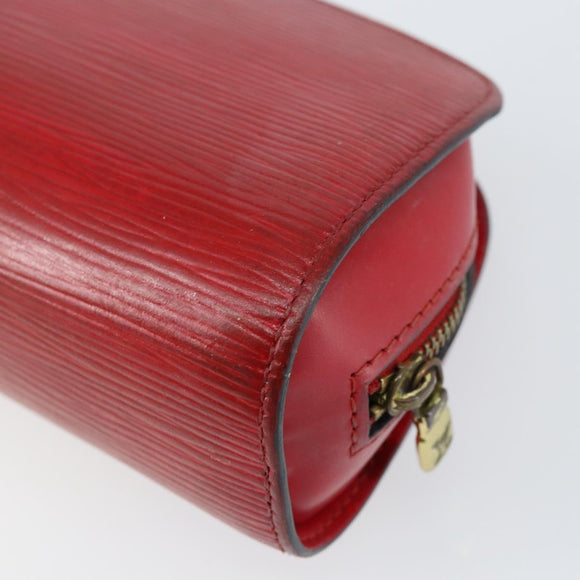 LOUIS VUITTON Epi Dauphine PM Pouch Castilian Red M48447 LV Auth BA7726
