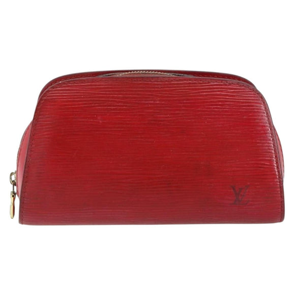 LOUIS VUITTON Epi Dauphine PM Pouch Castilian Red M48447 LV Auth BA7726