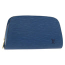 LOUIS VUITTON Epi Dauphine PM Pouch Blue M48445 LV Auth BA7727-1