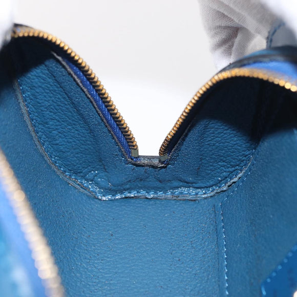 LOUIS VUITTON Epi Dauphine PM Pouch Blue M48445 LV Auth BA7727