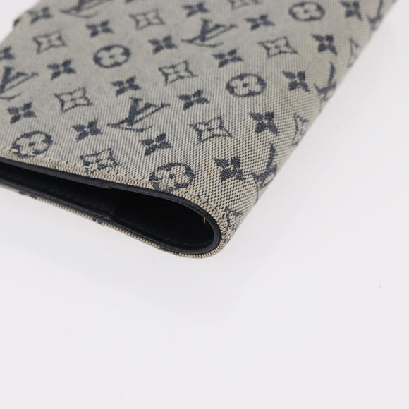 LOUIS VUITTON Monogram Mini Agenda PM Day Planner Cover Blue R20910 Auth BA7729