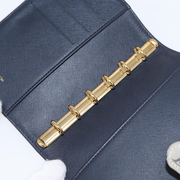 LOUIS VUITTON Monogram Mini Agenda PM Day Planner Cover Blue R20910 Auth BA7729