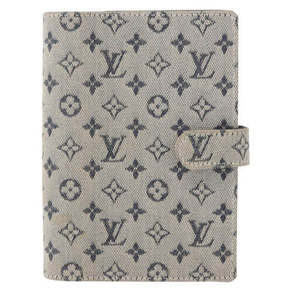 LOUIS VUITTON Monogram Mini Agenda PM Day Planner Cover Blue R20910 Auth BA7729